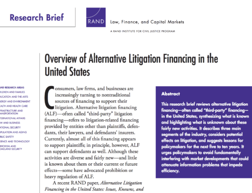 Overview of Alternative Litigation Financing in the United States