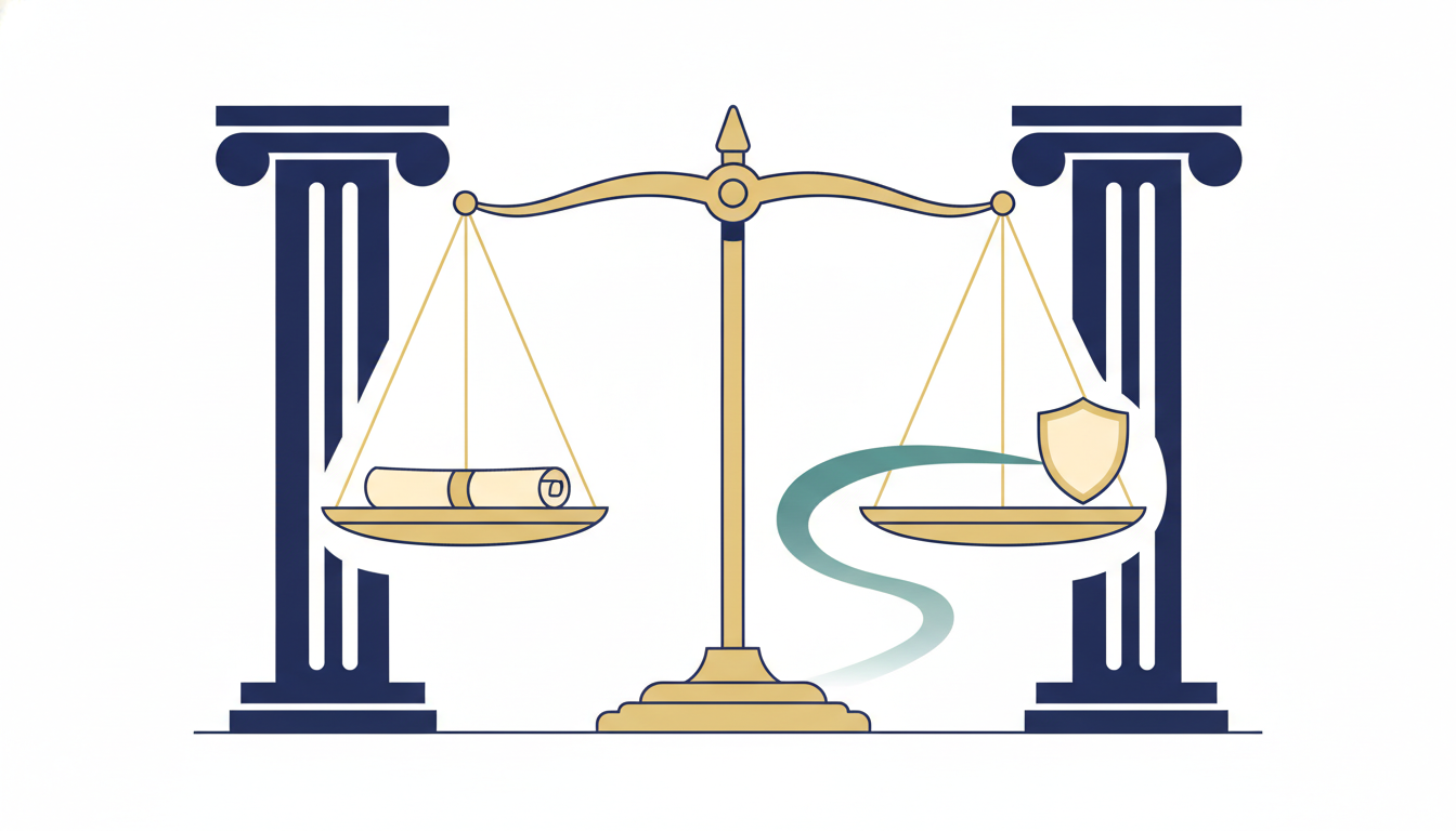 Scales of justice balancing legal documents and settlement funds for pre-settlement funding requirements